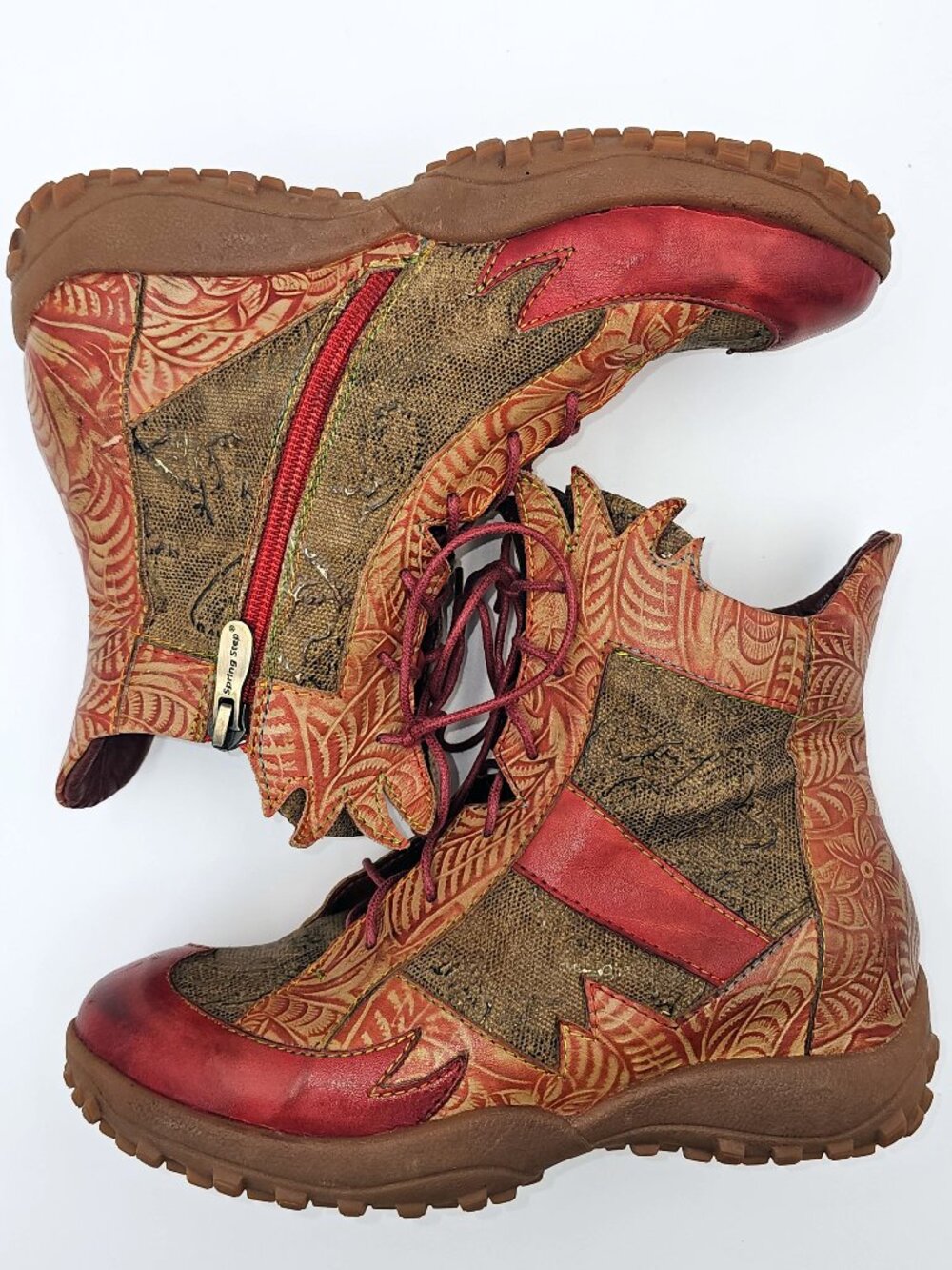 L'Artiste Spring Step Ileana Ankle Boots Red- Women's size US 6.5-7 / EU 37 - Picture 12 of 16